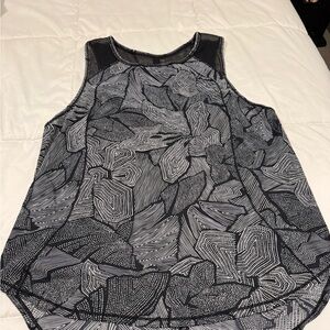 Lululemon Athletica Black and White Graphic Tank Top